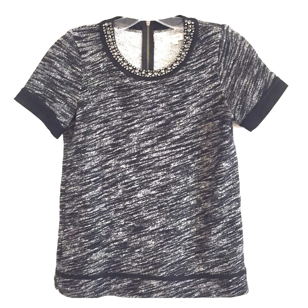 Madewell bejeweled neck tee